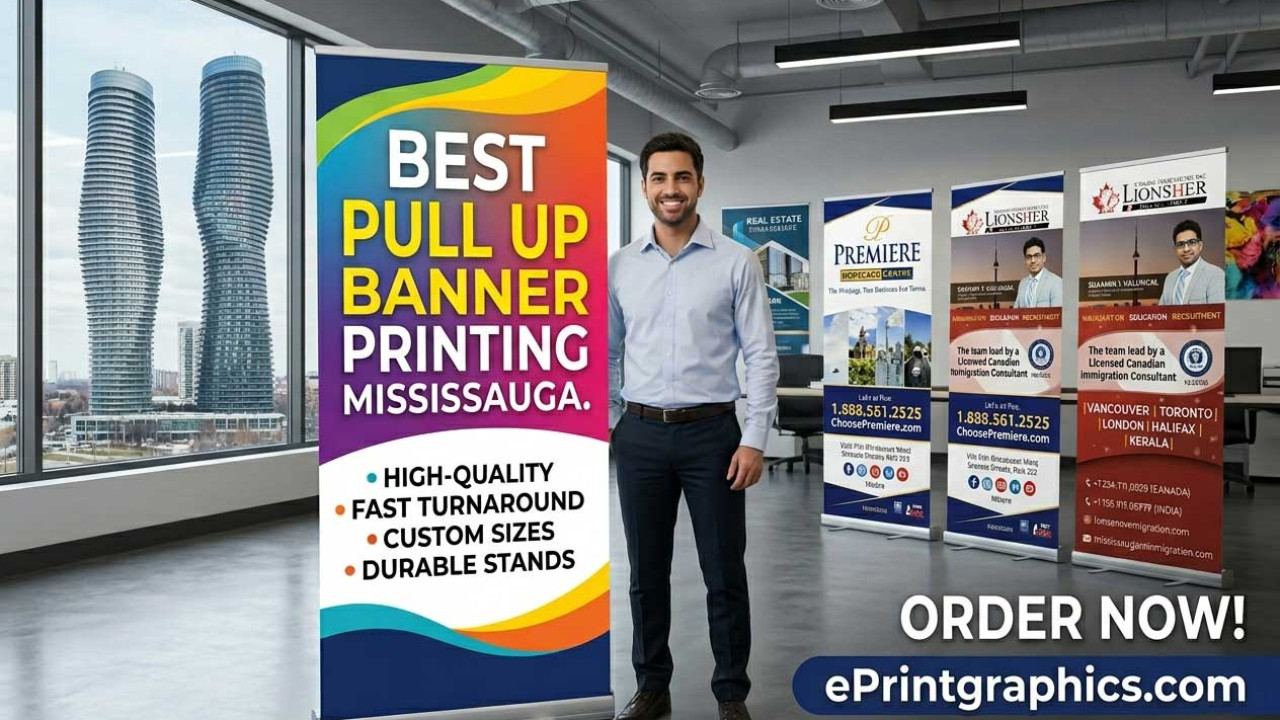 Best Pull Up Banner Printing in Mississauga – Affordable, High-Quality & Fast Service
